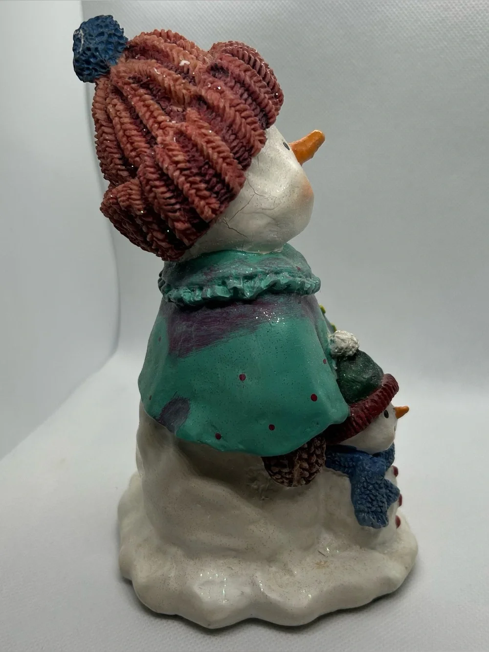 1998 Elaine Thompson Snowkins Collection Stocking Hanger Snowman #94332 Vintage